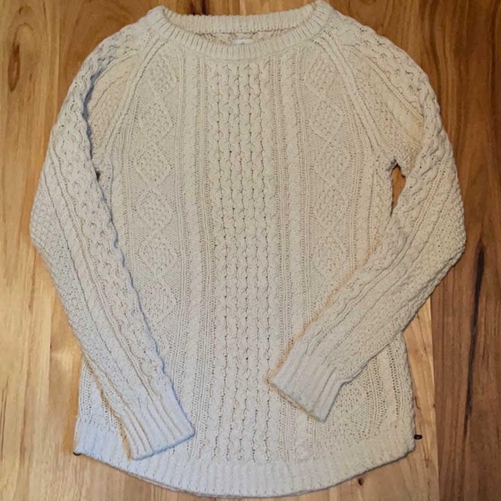 Cable Knit Cream Sweater - Picture 3 of 5